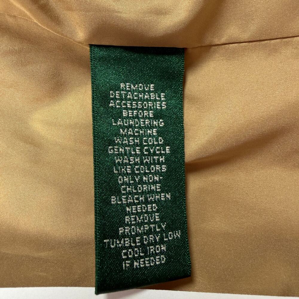 Lauren Ralph Lauren Utility Vest Women L Tan Belted Safari Cargo Sleeveless - Picture 6 of 16